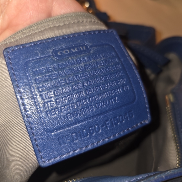 Coach Blue Leather Tote Bag - Picture 7 of 7